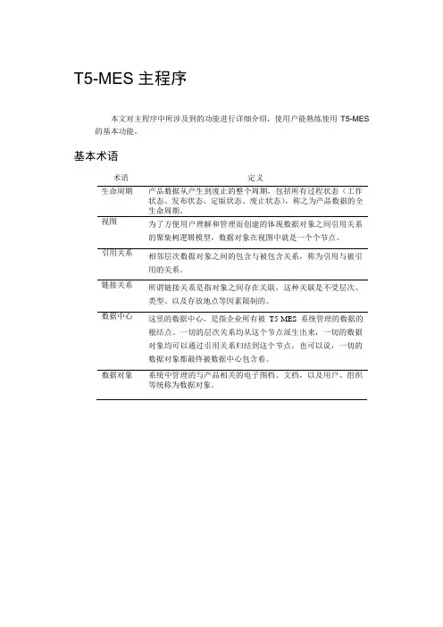 T5_MES之主程序使用