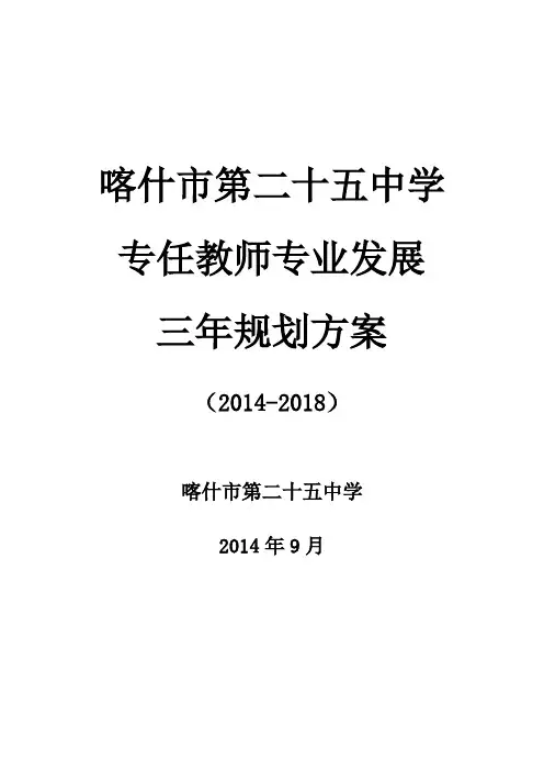 教师专业发展规划