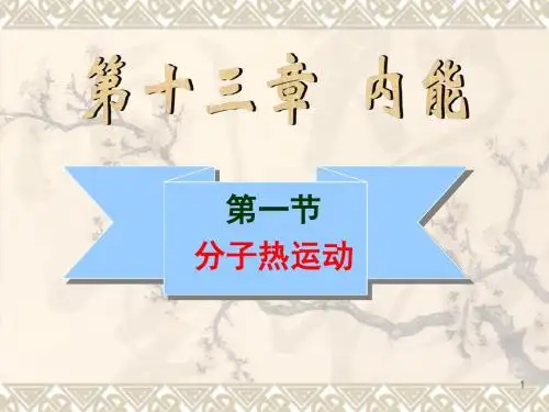 第十三章第一节分子热运动ppt
