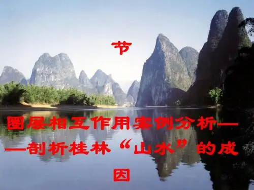 圈层相互作用案例分析——剖析桂林“山水”的成因PPT5