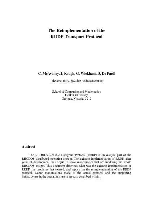 The Reimplementation of the RRDP Transport Protocol