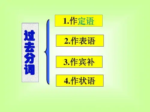 过去分词用法总结
