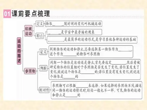 八年级物理上册 第一章 第2节 运动的描述习题课件 (新版)新人教版1