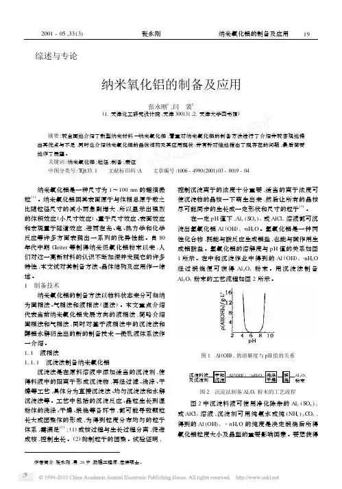 纳米氧化铝的制备及应用_张永刚