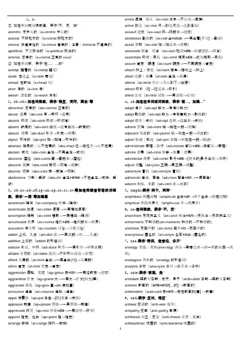 考研英语词汇词根联想记忆
