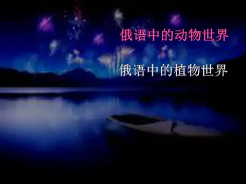 俄语中的动物世界