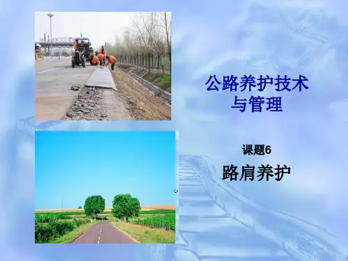 课题6 路肩养护