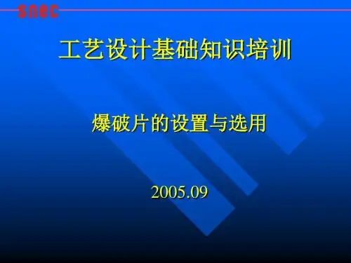 爆破片的设置和选用