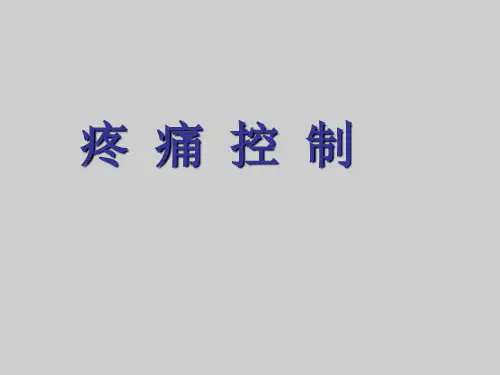 疼痛控制课件