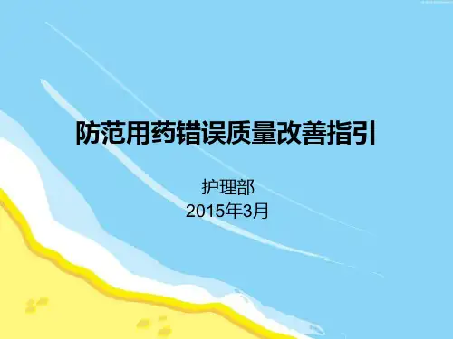 防范用药错误质量