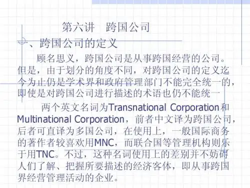 跨国公司