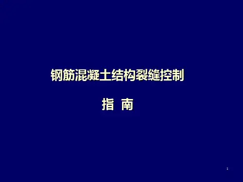 钢筋混凝土结构裂缝控制 PPT课件