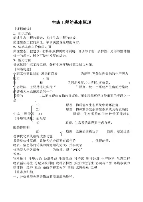 生态工程的基本原理