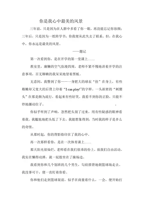 你是我心中最美的风景