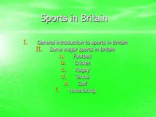 英美文化-XI-Sports in Britain-英国的体育
