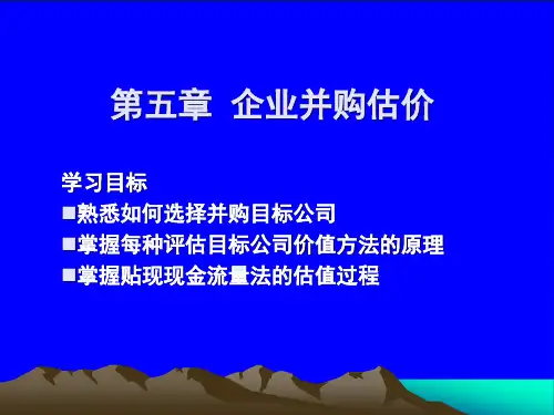 第05章  企业并购估价