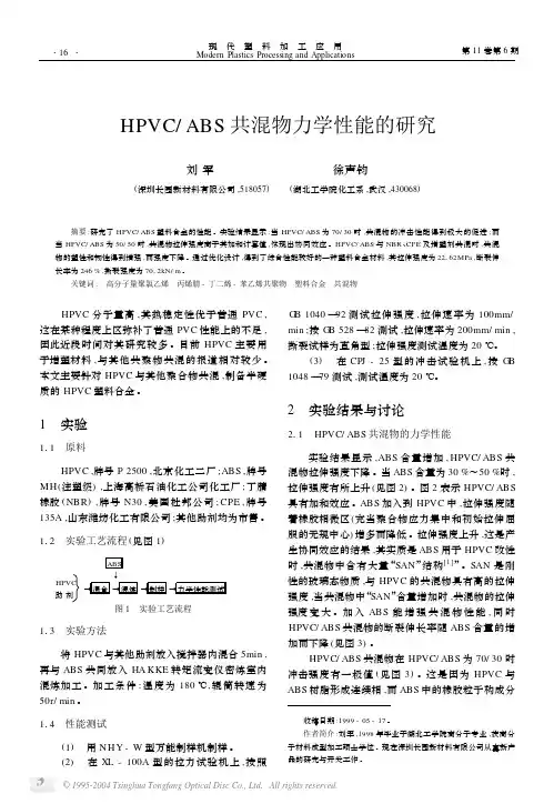 HPCV-ABS共混物力学性能的研究
