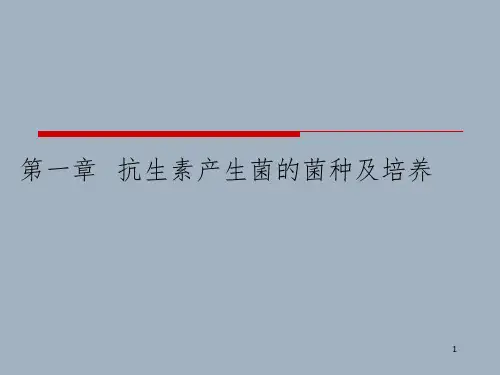 抗生素产生菌的菌种筛选及优化PPT课件