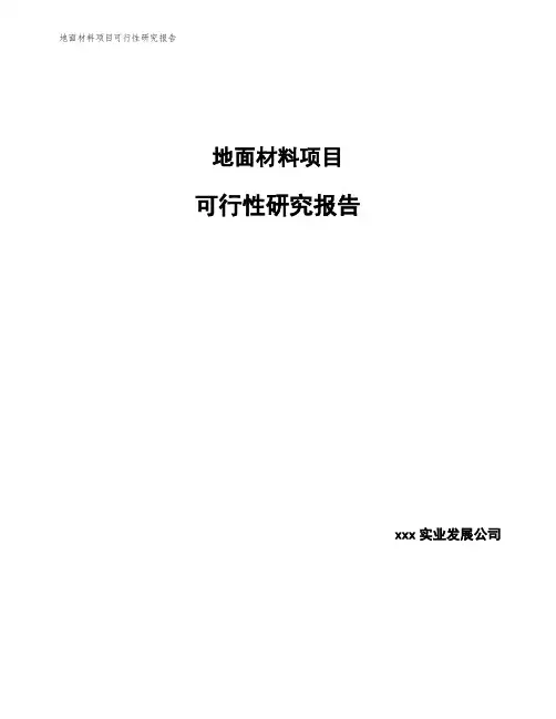 地面材料项目可行性研究报告