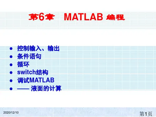 matlab快速入手第六章PPT教学课件