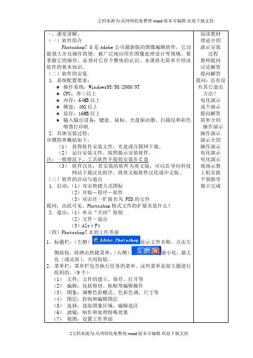 Photoshop7.0的基本操作