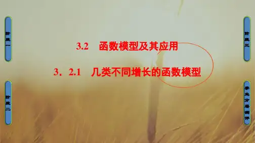 2018学年高一数学人教A版必修1课件:3.2.1 几类不同增长的函数模型 精品