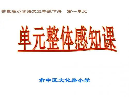 下册第1单元整体感知课 - (1)