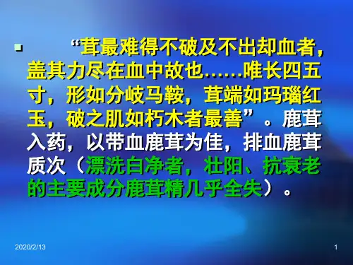 鹿茸.炮制