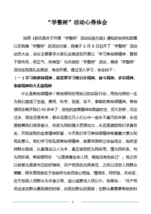 学整树学习心得体会