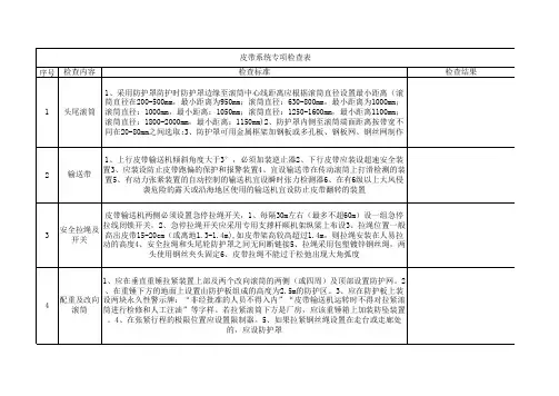 输料皮带检查