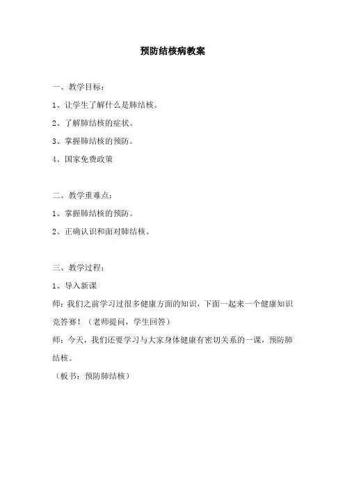 结核病教案