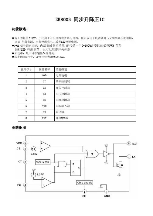 EK8003同步升降压IC