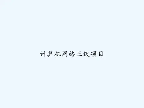 计算机网络三级项目 PPT