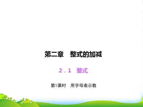 人教版七年级数学上册2.1 整式(1)课件
