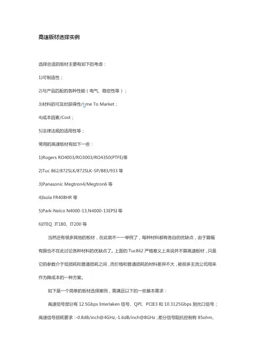 高速板材实例