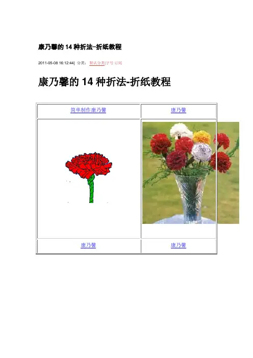 康乃馨的14种折法