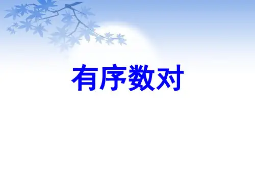 有序数对