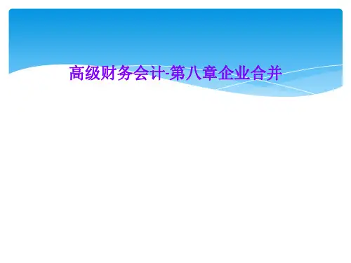 高级财务会计-第八章企业合并