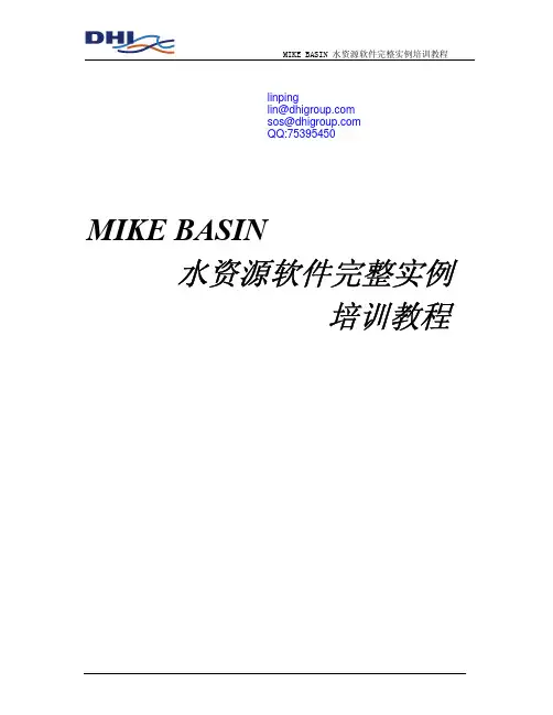 MIKE BASIN 水资源软件完整实例培训教程