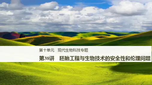 高三生物一轮复习精品课件：胚胎工程与生物技术的安全性和伦理问题