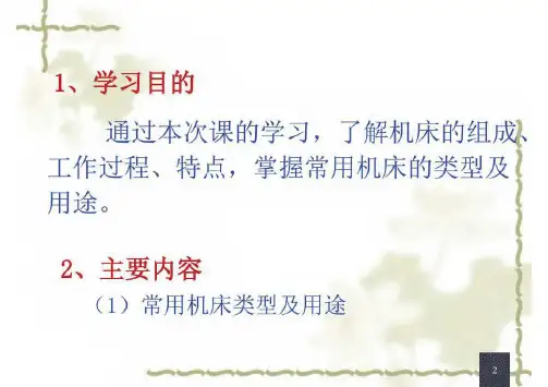 磨床的种类及组成