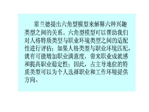 霍兰德职业兴趣与性格测试