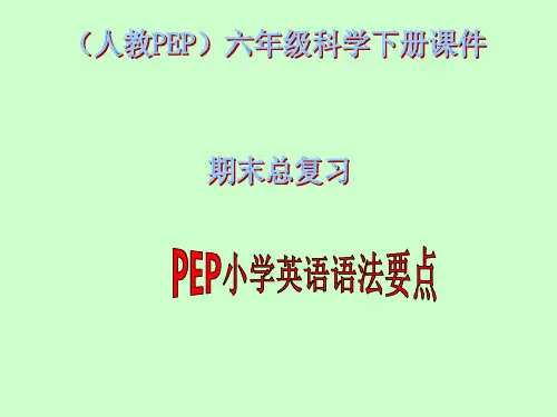 六年级下英语复习课件语法要点_人教PEP版