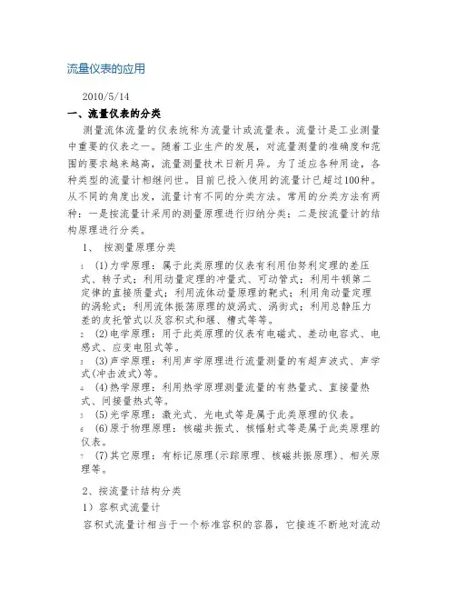 所有流量计概述