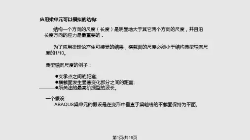 abaqus应用梁单元PPT教学课件