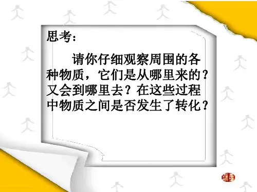 九年级科学物质的转化
