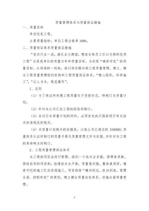 质量保证措施