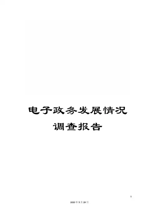 电子政务发展情况调查报告