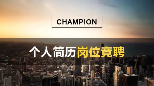 2020年项目生产经理竞聘【】PPT