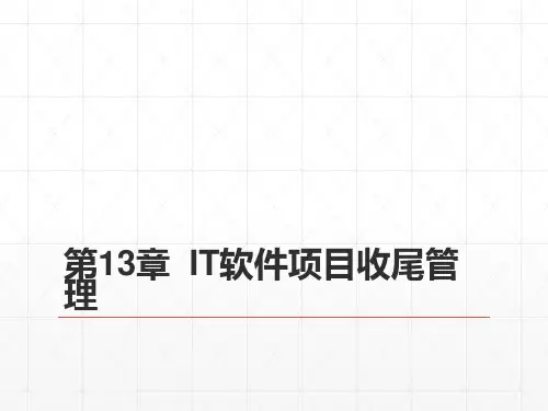 IT软件项目收尾管理
